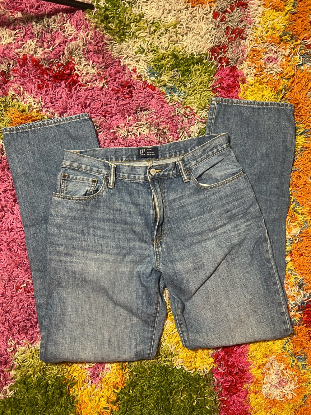 GAP Men's Bootcut Jeans in Classic Blue Denim